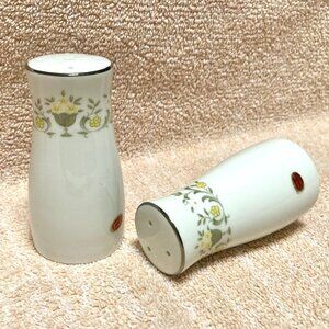 1960s Sterling Fine China “Florentine” Salt & Pepper Shakers & Stoppers VINTAGE